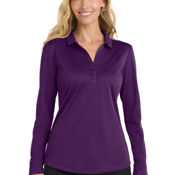 Ladies Silk Touch  Performance Long Sleeve Polo Thumbnail
